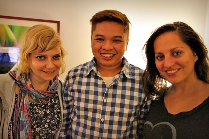 With Kate and Sabrina. Thanks, Sab, for the pic!